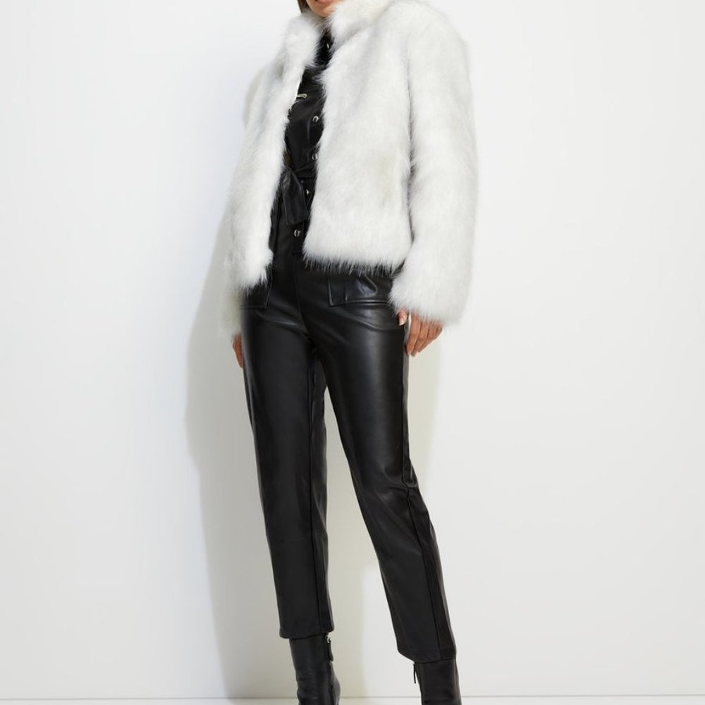 UNREAL FUR- FUR DELISH JACKET IN SWISS WHITE - S